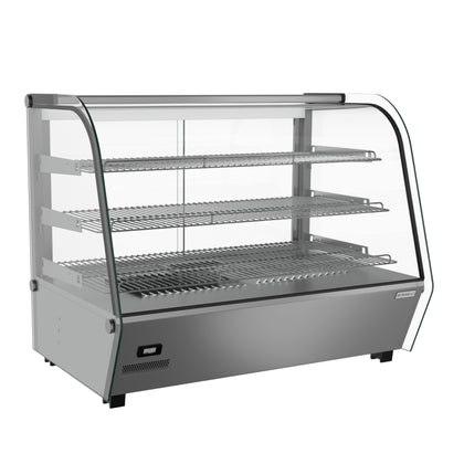 Borrelli 160Ltr Commercial Heated Countertop Display Merchandiser with Curved Glass