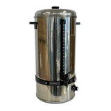 Stainless steel Borrelli 20-litre commercial water boiler with clear level gauge, designed for fast and efficient hot water supply in cafes and restaurants.