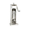Commercial 3-liter sausage stuffer in stainless steel for efficient meat processing