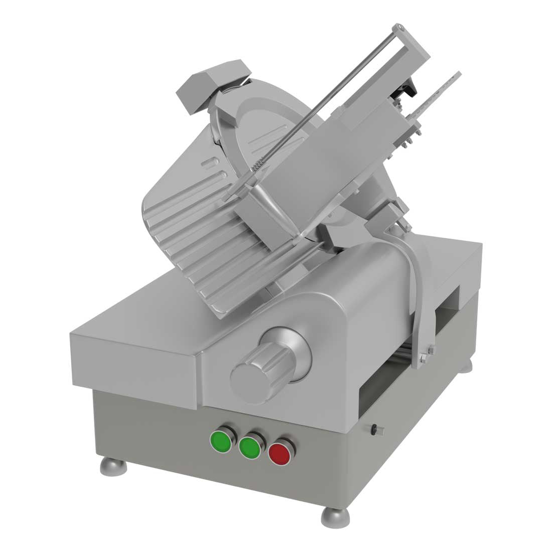 Heavy-duty 13" meat slicer for commercial use, for efficient slicing of various meats, adjustable settings, and robust construction for longevity
