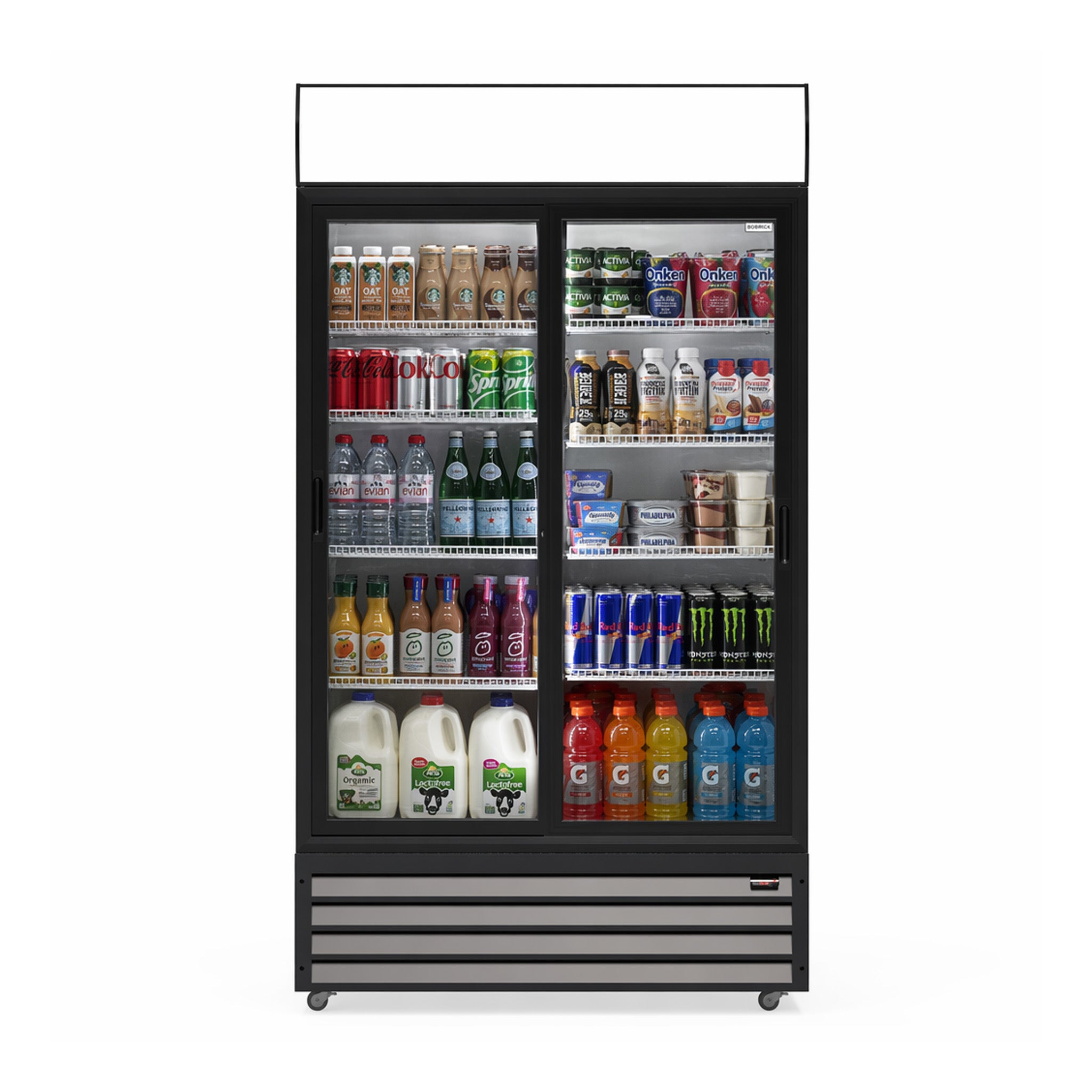 Commercial Display Fridge With 2 Hinged Glass Doors 879L