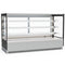 Spacious 815L Floor Standing Heated Food Display Showcase, Perfect for Restaurants and Cafeterias. Efficient Heating System Maintains Food Warmth. Back Angle Image.