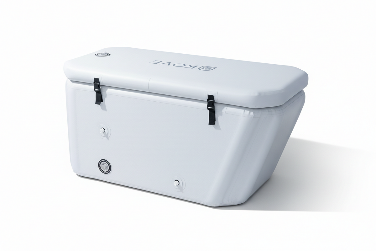 KOVE Elite Ice Bath – Premium Ergonomic Reclined Cold Plunge - Full Body Immersion - 450L (Chiller Compatible)