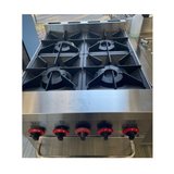 Borrelli 4 Burner Heavy duty Gas Stove with warmer