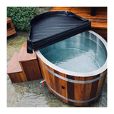 KOVE Oval Cedar Ice Bath – Reclined Cold Plunge