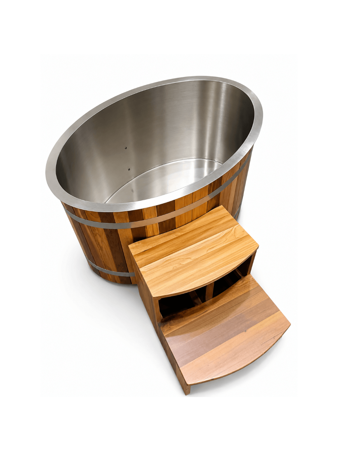 KOVE Oval Cedar Ice Bath – Reclined Cold Plunge