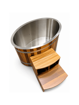 KOVE Oval Cedar Ice Bath – Reclined Cold Plunge
