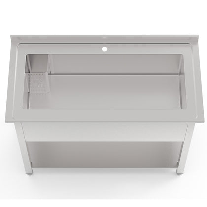 Borrelli Stainless Steel Pot Wash Sink 1200mm - Single Bowl