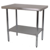 Durable 1200mm 201 Food Grade Stainless Steel Centre Table, Ideal for Commercial Kitchens. Robust Construction Ensures Longevity and Reliability. Front Image.