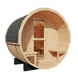 KOVE Outdoor Barrel Sauna – 1–2 Person Garden Sauna with 4.5kW Harvia Electric Heater