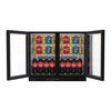 Borrelli 2 Door Commercial Bar Fridge with Hinged Doors 210ltr