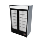 Commercial Upright Display Freezer With 2 Hinged Doors 1012L
