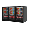Borrelli 3 Door Commercial Bar Fridge with Hinged Doors 320 Ltr