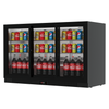 Borrelli 3 Door Commercial Bar Fridge with Sliding Doors 320 Ltr
