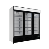 Commercial Upright Display Freezer With 3 Hinged Doors 1560L