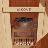 KOVE Outdoor Barrel Sauna – 1–2 Person Garden Sauna with 4.5kW Harvia Electric Heater