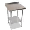 Durable 600mm 201 Food Grade Stainless Steel Wall Table, Ideal for Commercial Kitchens. Robust Construction Ensures Longevity and Reliability. Front Image.