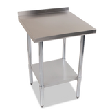 Durable 600mm 201 Food Grade Stainless Steel Wall Table, Ideal for Commercial Kitchens. Robust Construction Ensures Longevity and Reliability. Front Image.