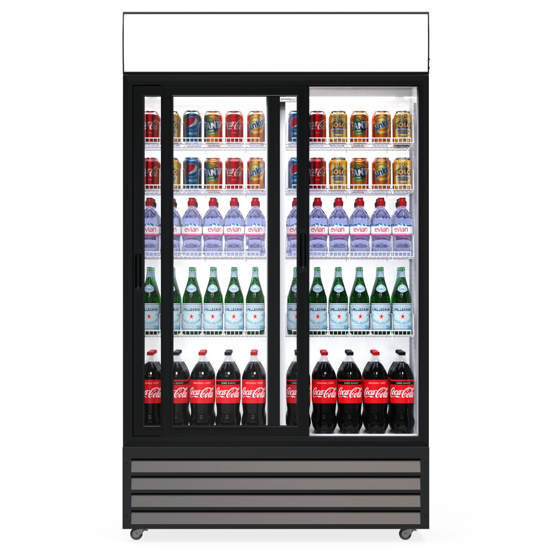 Commercial Display Fridge 688L with Sliding Glass Doors