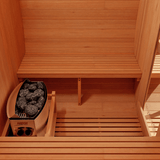 KOVE Outdoor Barrel Sauna – 3–4 Person Garden Sauna with 6kW Harvia Electric Heater
