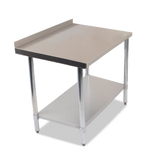 Durable 900mm 430 Food Grade Stainless Steel Wall Table, Ideal for Commercial Kitchens. Robust Construction Ensures Longevity and Reliability. Front Image.