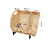 KOVE Outdoor Barrel Sauna – 3–4 Person Garden Sauna with 6kW Harvia Electric Heater
