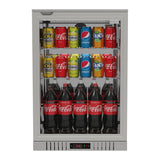 Commercial Deluxe Stainless Steel Bar Fridge With Hinged Door 133L