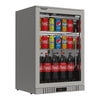 Commercial Stainless Steel Bar Fridge With Hinged Door 133L