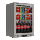 Commercial Deluxe Stainless Steel Bar Fridge With Hinged Door 133L