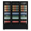 Commercial Upright Bar Fridge With 3 Hinged Glass Doors 1242L