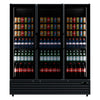 Commercial Upright Bar Fridge With 3 Hinged Glass Doors 1242L