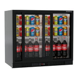Commercial Bar Fridge With 2 Sliding Doors 207L