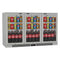 Commercial Deluxe Stainless Steel Bar Fridge With 3 Hinged Doors 324L