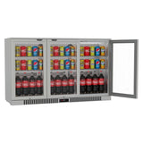 Commercial Stainless Steel Bar Fridge With 3 Hinged Doors 324L