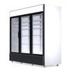 Angled view of the Borrelli 2000ltr Display Fridge with standard shelving, highlighting the sturdy construction and spacious interior for versatile product placement.