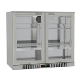 Commercial Deluxe Stainless Steel Bar Fridge With 2 Hinged Doors 207L