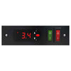 Close-up of the temperature control panel on Borrelli 320L bar fridge, featuring easy-to-use buttons and LED display for precise cooling.