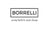The official Borrelli company logo in black and white, featuring the brand name 'BORRELLI' in bold uppercase letters with the tagline 'strong build & smart design', symbolizing quality and innovation in commercial kitchen equipment.