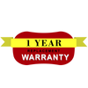 Warranty badge for Borrelli Commercial Appliances, offering a 1-year replacement warranty, signifying a commitment to quality and customer service in professional cooking equipment.