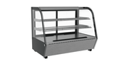 Convenient 160L Counter Top Refrigerated Food Display, Ideal for Cafes and Delis. Efficient Cooling System Maintains Food Freshness. Adjustable Shelves for Customised Product Display. Front Image.