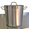 25L Stainless Steel Stock Pot, Essential for Cooking in Commercial Kitchens. Robust Construction for Durability and Reliability. Front Image.