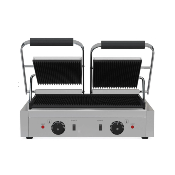 Borrelli Twin Contact Grill with Ribbed Top and Ribbed Bottom