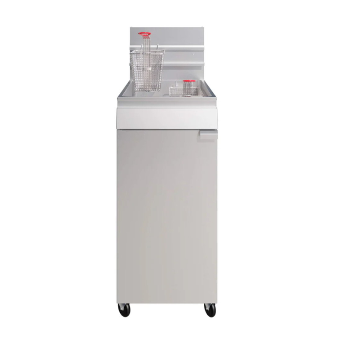 Borrelli Twin Baskets Single Tank Gas Fryer Floor Standing