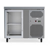 Compact And Sleek 115L Commercial Counter Fridge, Ideal For Cafes And Small Eateries. Efficiently Stores Perishables While Saving Space. Front Image.