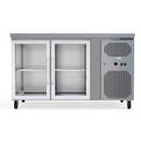 260L Commercial Counter Fridge, Perfect For Food Service Businesses. Adjustable Shelving Maximizes Storage Efficiency. Empty Front Image.