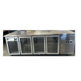 Commercial Counter Fridge With 4 Glass Doors 545L-Ex-Display