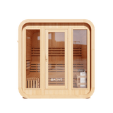 KOVE Cube Sauna 3–4 Person Outdoor Sauna – Premium Spruce Wood, 6kW Harvia Heater, Modern Cube Design