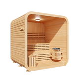 KOVE Cube Sauna 3–4 Person Outdoor Sauna – Premium Spruce Wood, 6kW Harvia Heater, Modern Cube Design