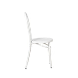Our Stunning Tahlia Aluminium Chair Is Perfect For Any Dining Environment. This Is Offered In An Elegant Matt Black And Matt White. Side Image.