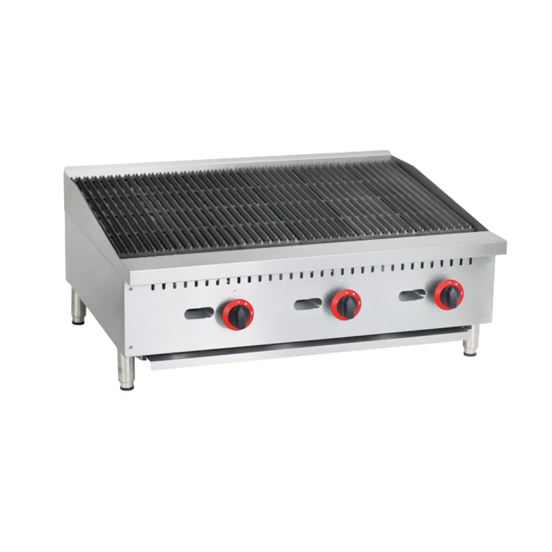 Borrelli 3 Burner Gas Countertop Chargrill Char Broiler 900mm